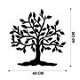 Wallity Kalp Agac Escultura de Pared de Metal Negra 70 x 70 cm